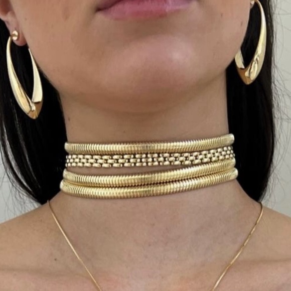 Jennifer Zeuner 2’ Shira Gold Plated Hoop Earrings $264 New - Picture 2 of 6